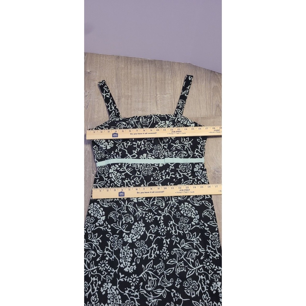 2/$13 Deals Women's R&K Originals Black/Teal Floral Dress Size 10 - Picture 12 of 16